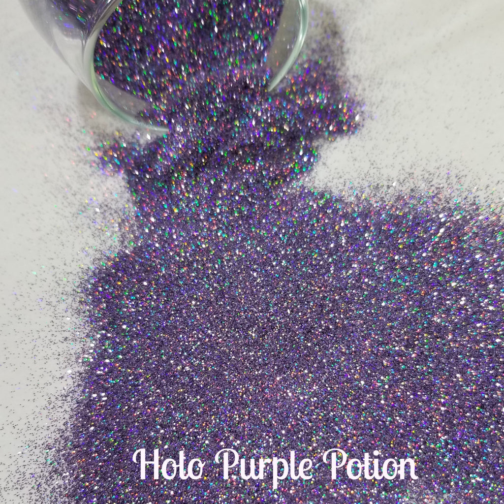 .008 Ultra Premium Ultra Fine Polyester Glitter 1/128" - Holographic Purple Potion