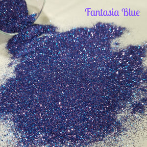 .008 Ultra Premium Ultra Fine Polyester Glitter 1/128" - Fantasia Blue