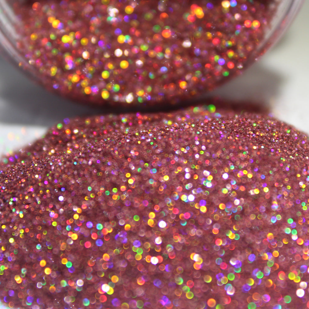 Holographic Dark Rose Pink