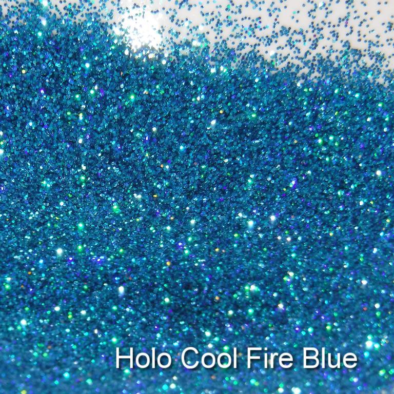 Holographic Cool Fire Blue